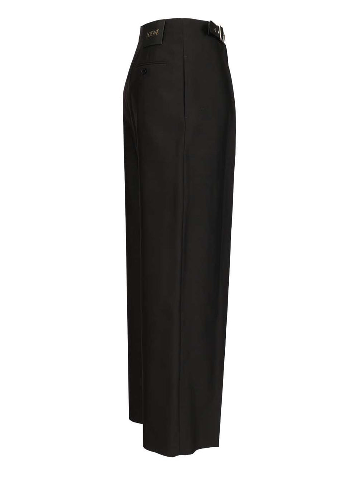 Loewe Wool And Silk Trousers - Black | efeb05a564fc51a2d17642765633aaeacf7cd575