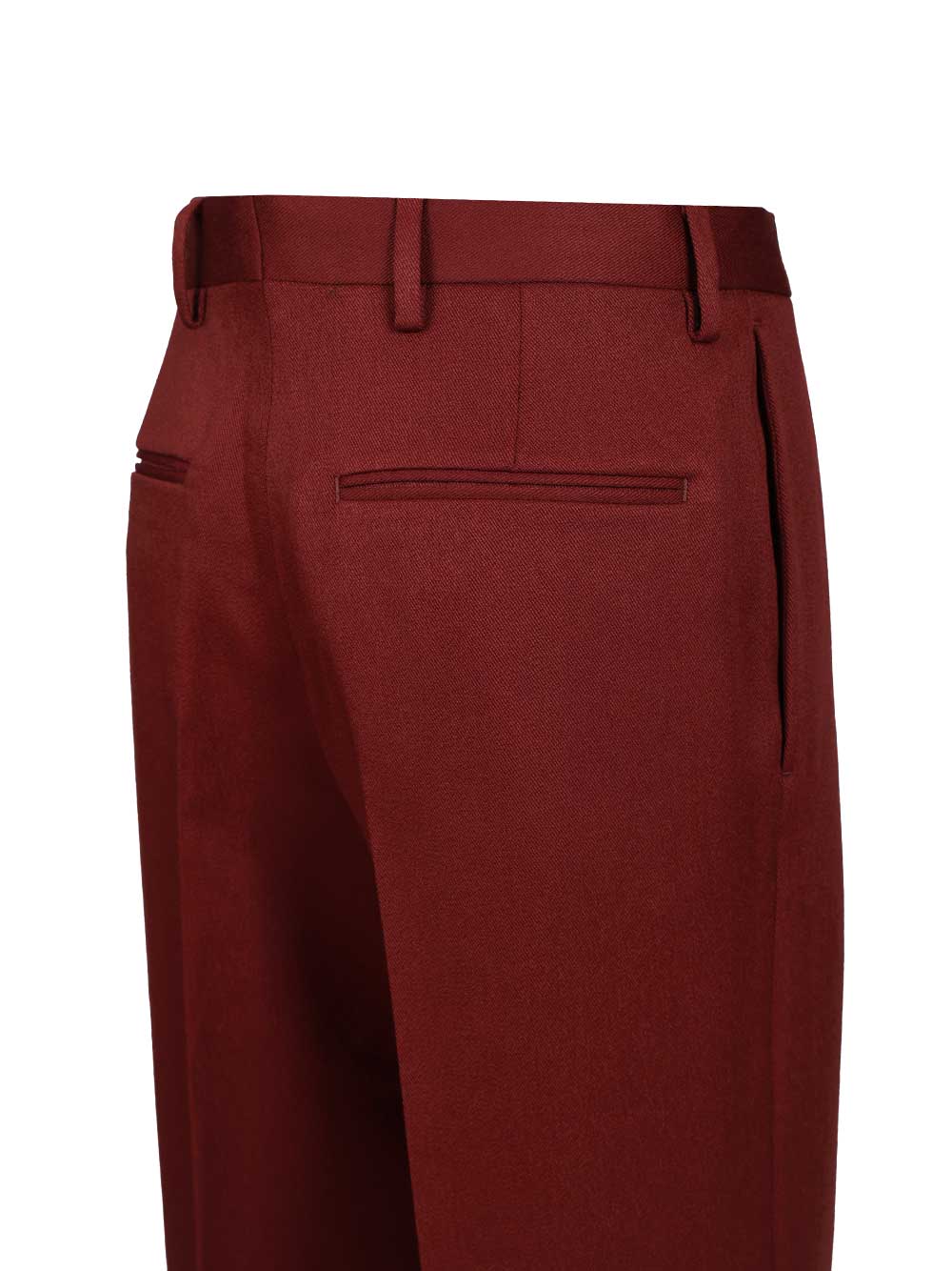 Dries Van Noten Pleated  In Shiny Wool Trousers - Bordeaux | 6c9b21194d63c49c3b6977e7a85c18a985ec2515