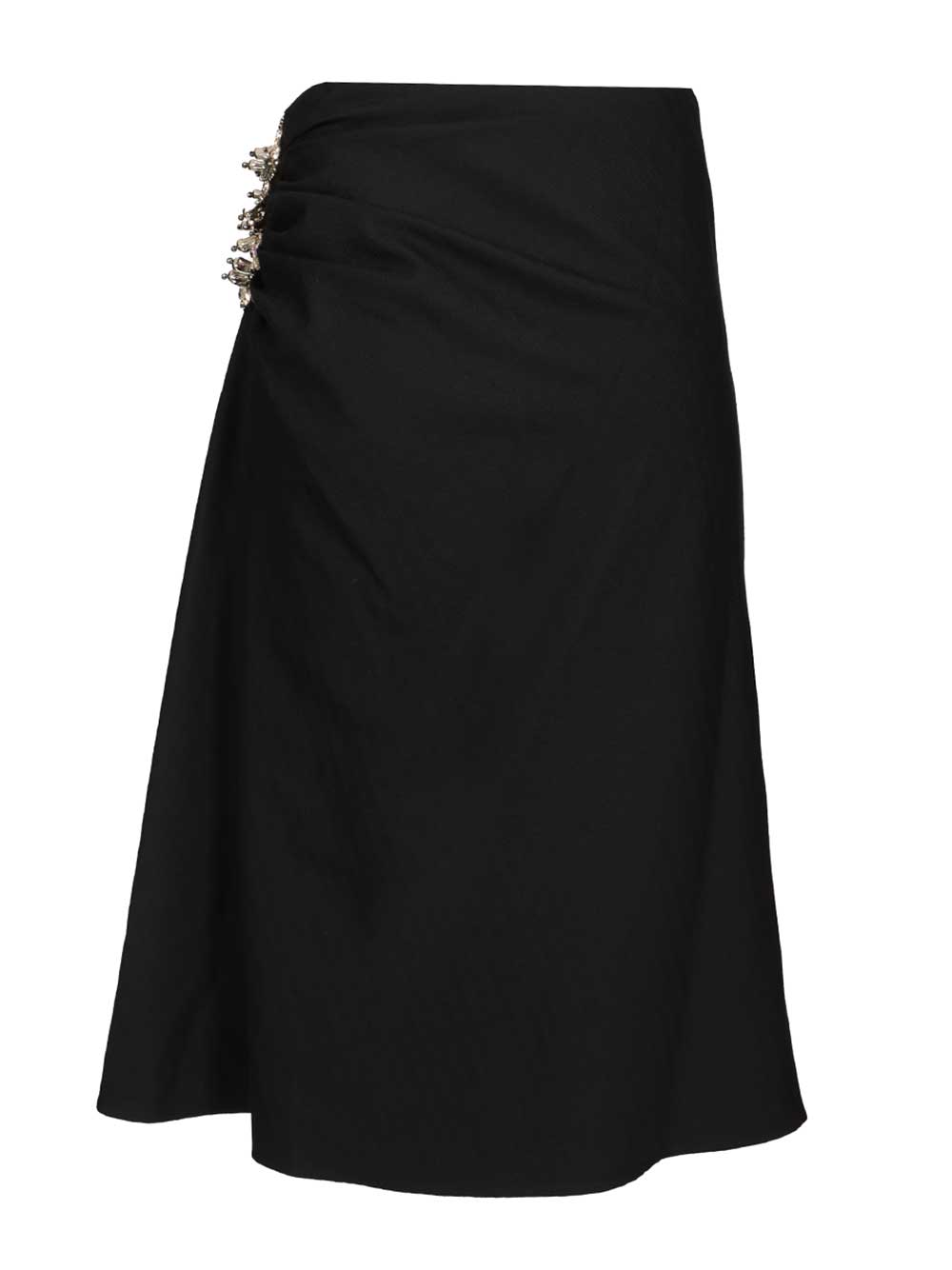 Dries Van Noten Embellished Draped Skirt Skirts - Blue | 3b82efeb6bf723bbdc44663d59517e9ec93704a7