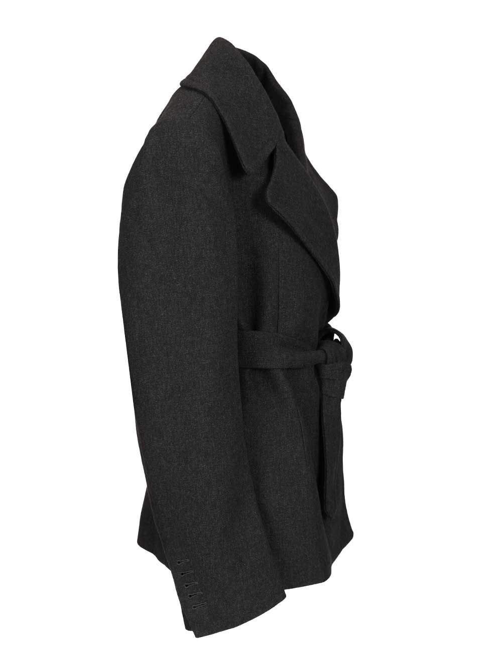 Dries Van Noten Short Coat In Cotton Blend Coats - Grey | a0d3ddce6f622a0bc8893bdac8fa3a0fe1cf4b3e