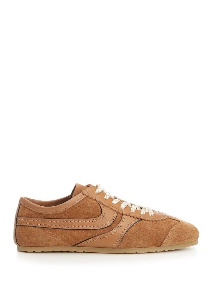 Dries Van Noten Suede Sneaker Sneakers - Beige | ac629e0bbc79c7375cccaf54f3d4a6ea79b358b0
