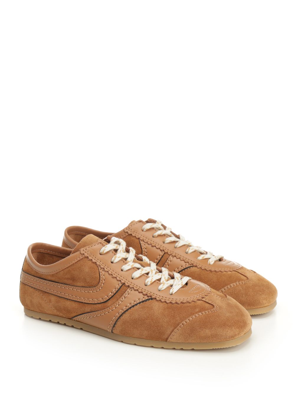Dries Van Noten Suede Sneaker Sneakers - Beige | 712ef2a061792faa996d11cdeb37b3900d209d2b