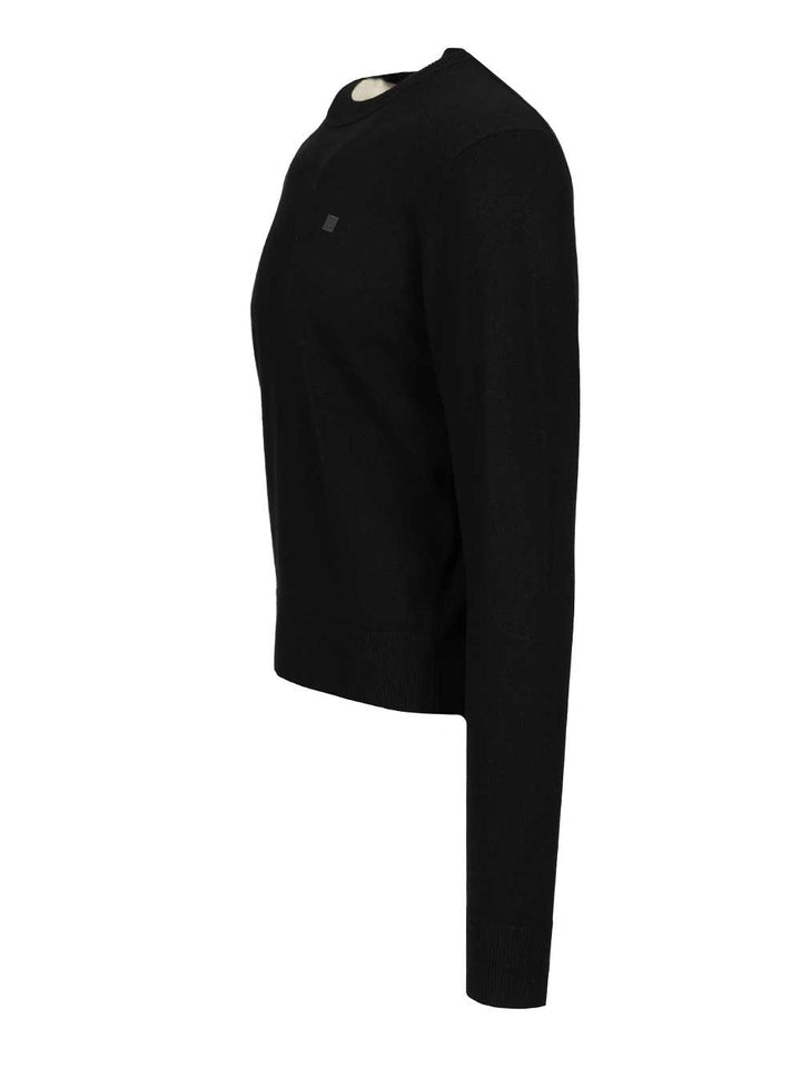 Acne Studios Crew Neck Sweater Knitwear - Black | ba965e6b93f65f38497fd3f6fee698567e32262e
