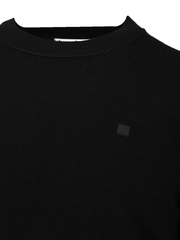Acne Studios Crew Neck Sweater Knitwear - Black | a403dfae53dfe691a370da625487efb8b34fa5b8