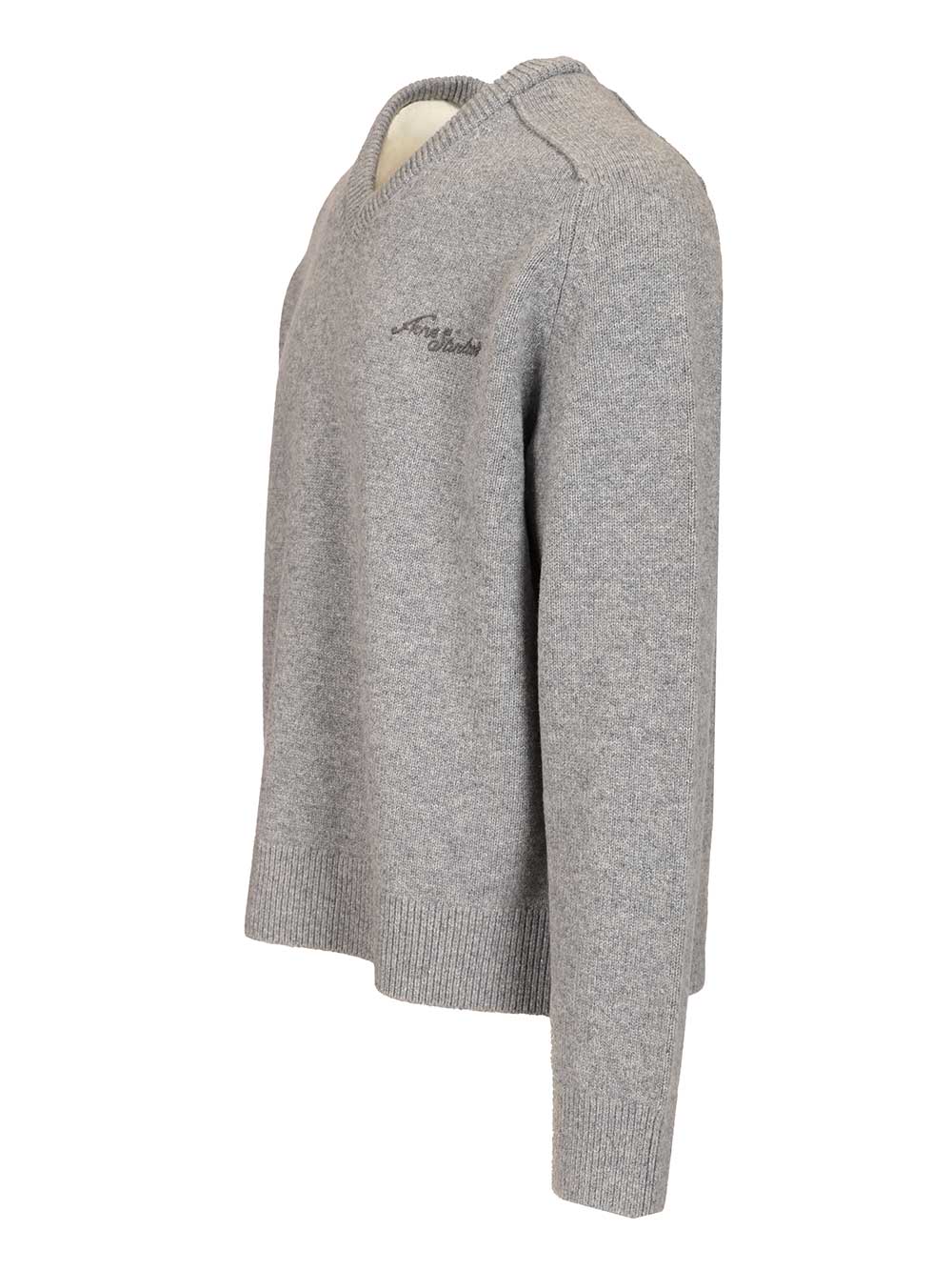 Acne Studios V-Neck Sweater Knitwear - Grey | 314519bd1cb525bcede9cd1a6c0841dd4cc556f1