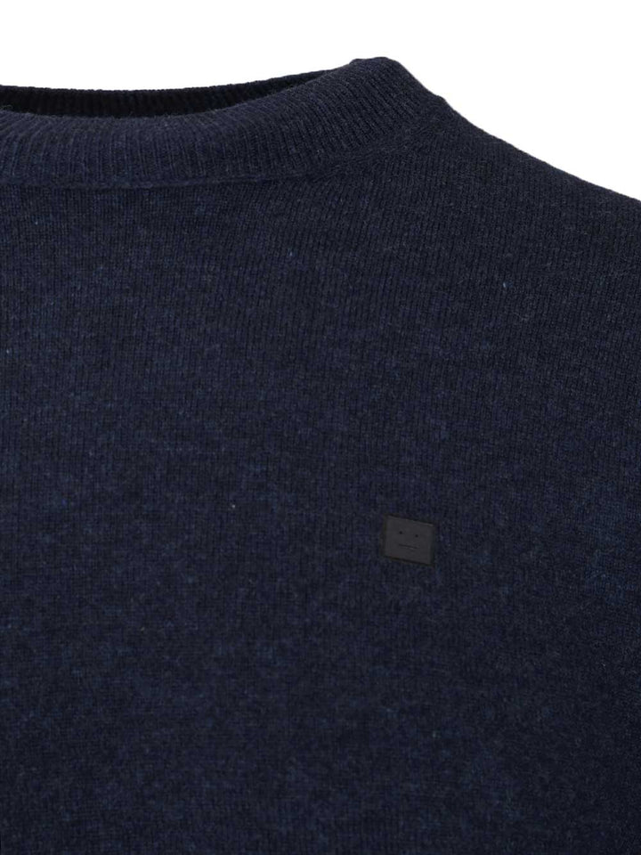 Acne Studios Crew Neck Sweater Knitwear - Blue | 9145839d5693220d889d1c185732c0b1d8b937db