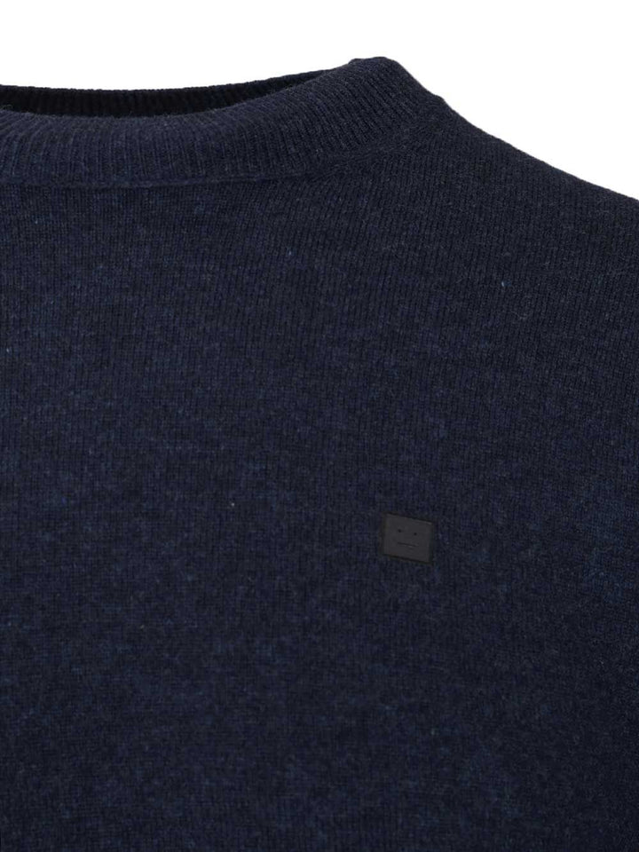 Acne Studios Crew Neck Sweater Knitwear - Blue | f059ce50b6ec917f805854574a18e53f5c3038b3