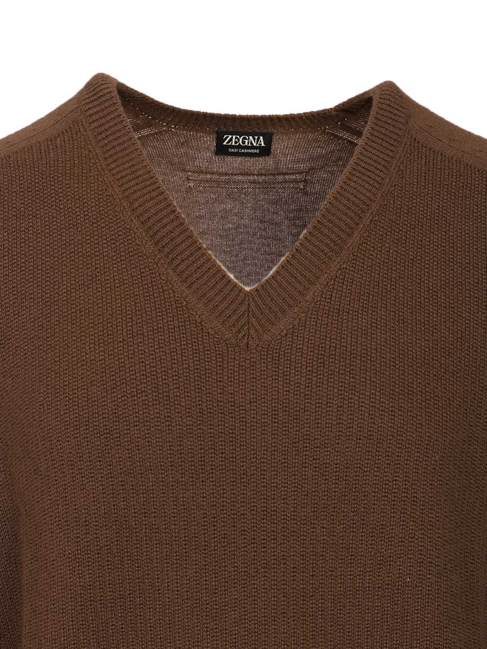 Ermenegildo Zegna Oasi Cashmere Sweater Knitwear - Brown | 01f7463d555059f999c3f1db1edf114832944ab2