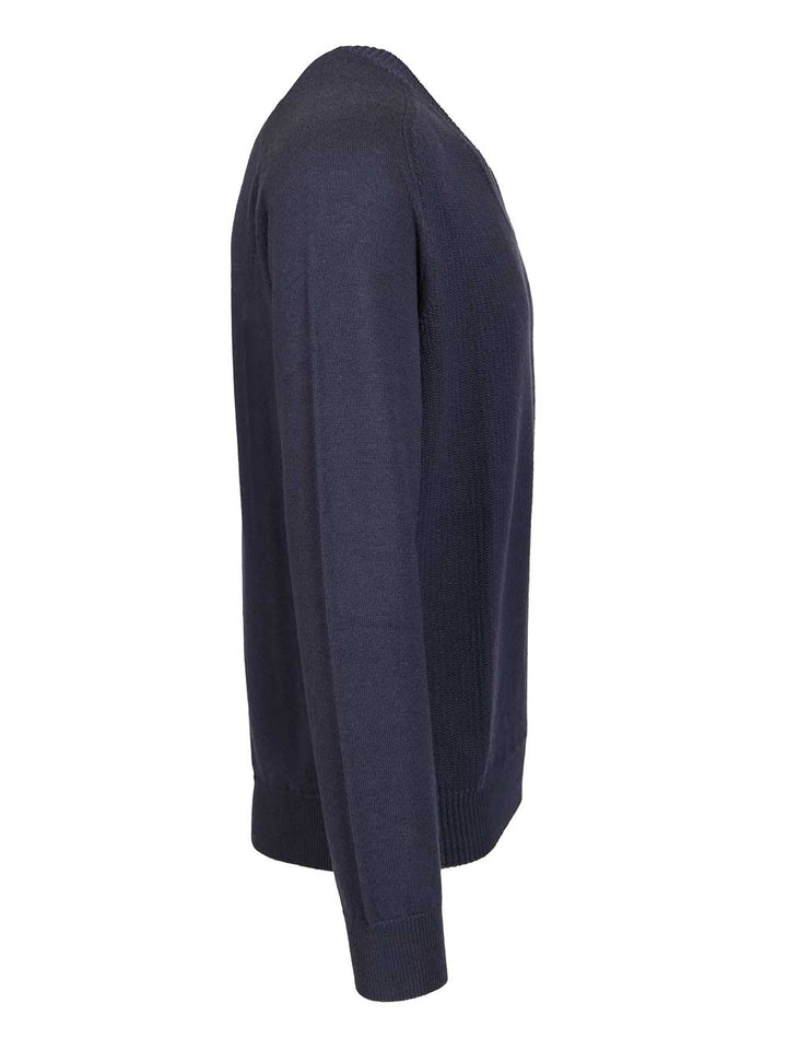 Ermenegildo Zegna Oasi Cashmere Sweater Knitwear - Blue | 420b3b232722efb1880a7e2cf18af0b07fe283bb