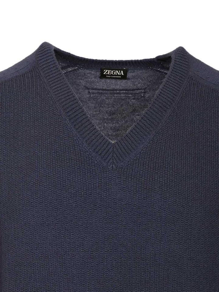 Ermenegildo Zegna Oasi Cashmere Sweater Knitwear - Blue | 91f8e883ff6754d7c694bd7def78c7c31e303265