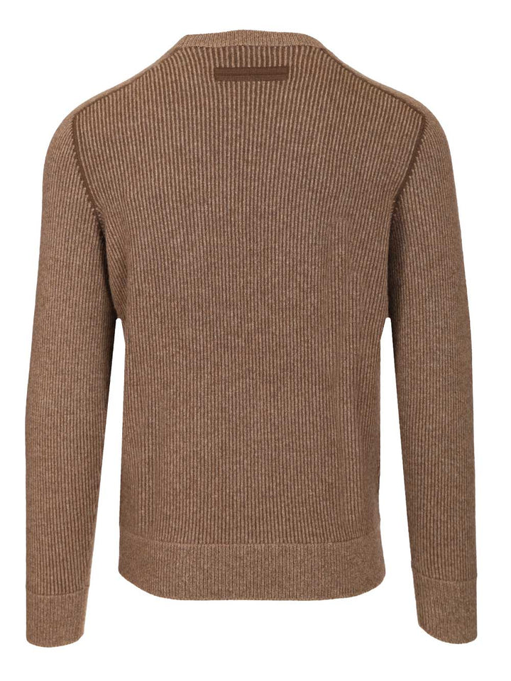 Ermenegildo Zegna Sweater In Cashmere Knitwear - Brown | 120924989cd18b4092830268b5919d844aa6d6a3