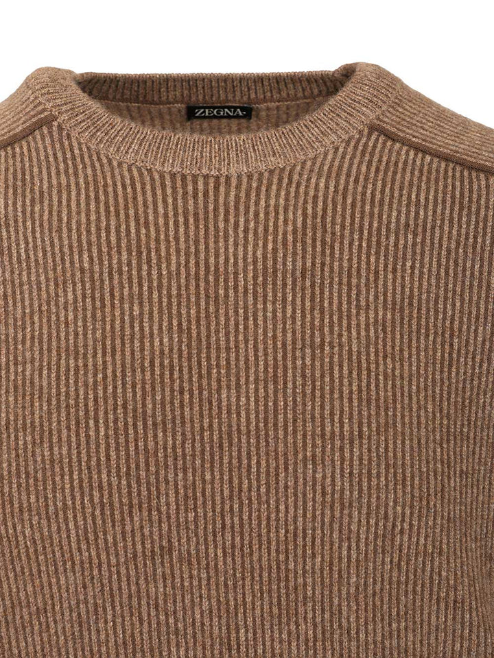 Ermenegildo Zegna Sweater In Cashmere Knitwear - Brown | aeb3a950bcf09d264a9e080982eea401c4a7c2c6