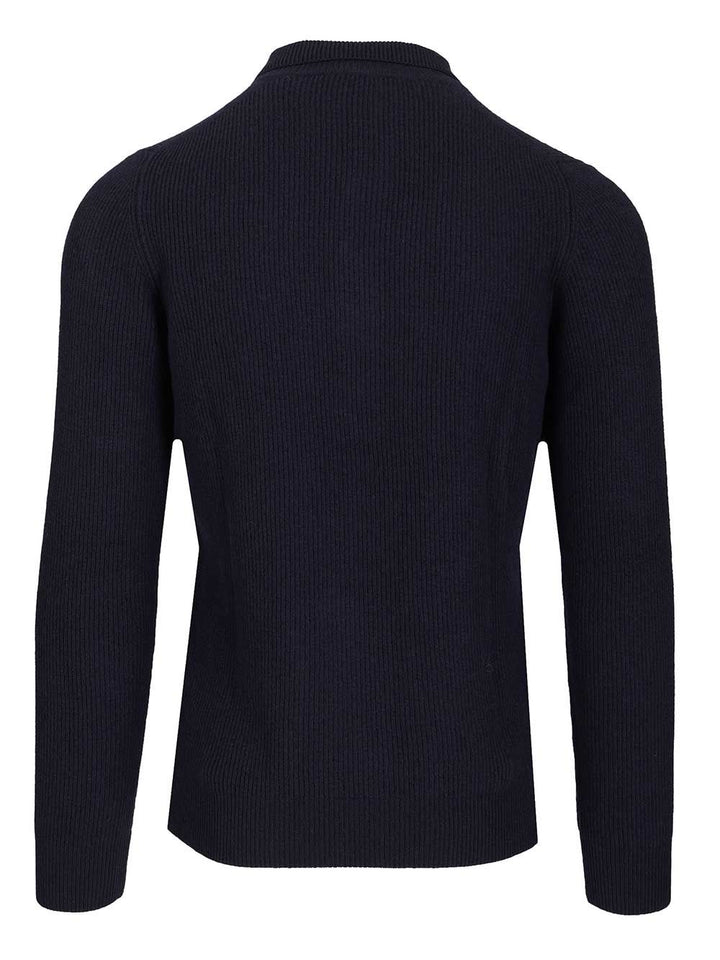 Al Duca D'Aosta Wool And Cashmere Polo Shirt Knitwear - Blue | 4718fec513cddb073844570c841b5f7b97623ecc