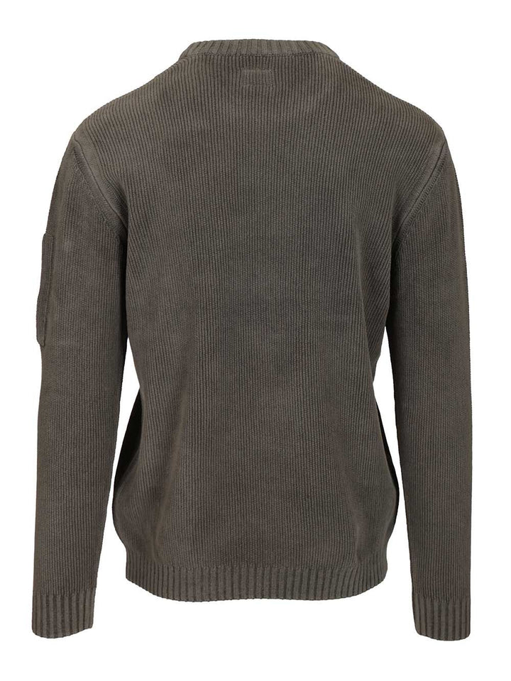 C.P. Company Cotton Chenille Sweater Knitwear - Grey | cb70c352de1f2f94e8b711bc170d2e49288178a1
