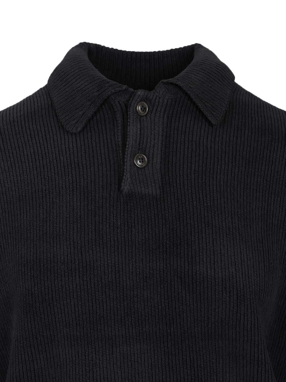 C.P. Company Chenille Polo Sweater Knitwear - Blue | abf3165814917f81dfe786387027e54fffbf8ab6