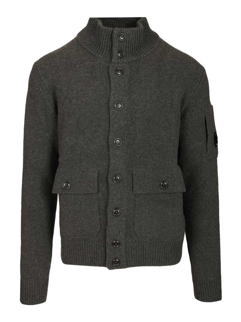 C.P. Company Lambswool Grs Cardigan Knitwear - Grey | 0e8ac0f789333609e1b3f836f152de47333736e4