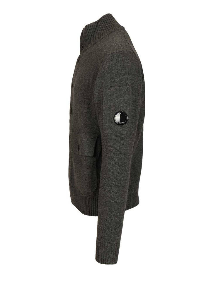 C.P. Company Lambswool Grs Cardigan Knitwear - Grey | e954019cbfd74a736c2ca07d038ece418acc7a76