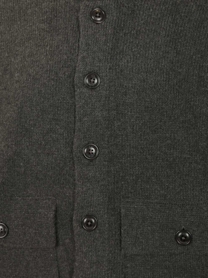 C.P. Company Lambswool Grs Cardigan Knitwear - Grey | 356e56a275292e16a6eca2a0fe192d51cea6d136