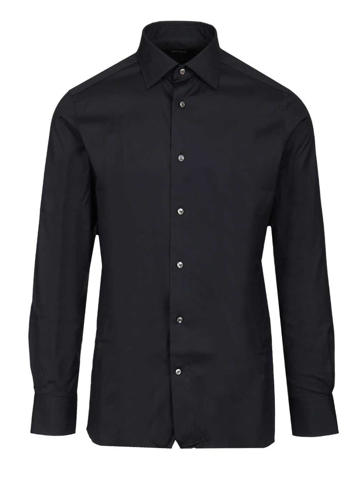 Ermenegildo Zegna Stretch Cotton Shirt Shirts - Blue | df705f3830e7afdc8c9b64ef2bb54236110c6cdd