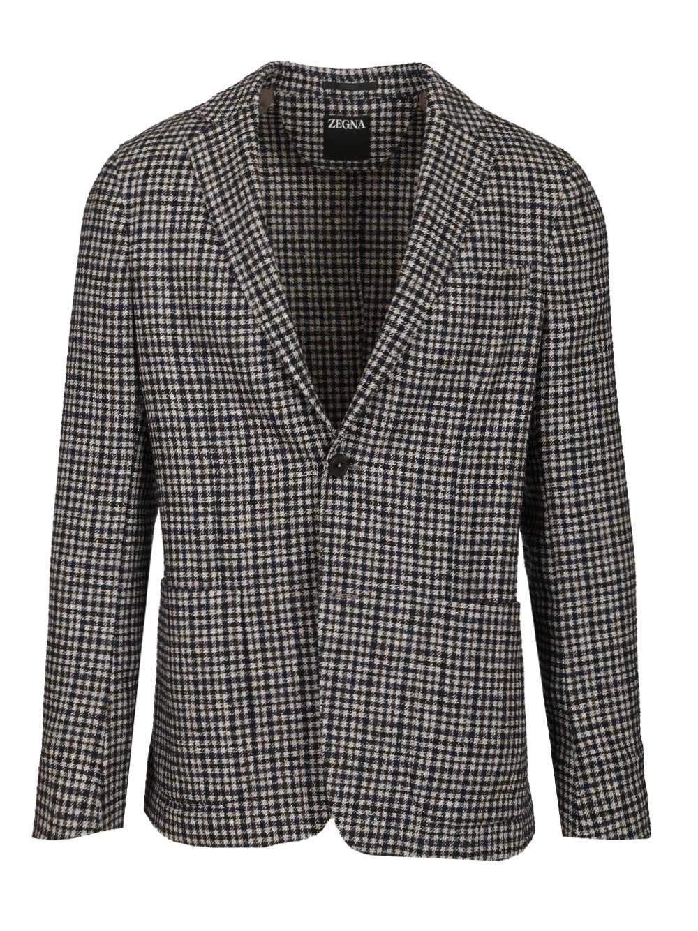 Ermenegildo Zegna Wool And Mulberry Silk Blazer Jackets - Multicolor | dac0bd04ea4baf83c55c4fcafbee183b90d4975e