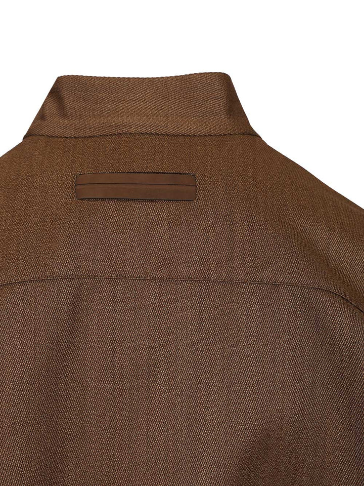 Ermenegildo Zegna Wool Overshirt Jackets - Brown | f87fa426dad8593d4a98974bb6c911dce182e310