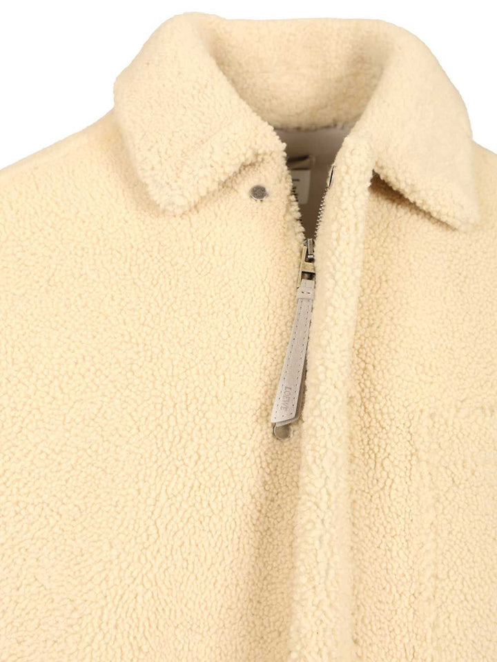 Loewe Shearling Overshirt Shirts - White | 2605dc0ea6fad0a01e8669b6bd318d810390c0b5