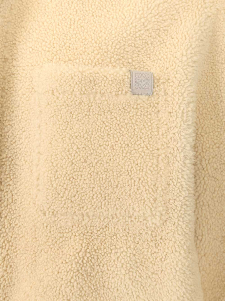 Loewe Shearling Overshirt Shirts - White | fc36f9c74123a0f67b05e85836c5d713984637d7