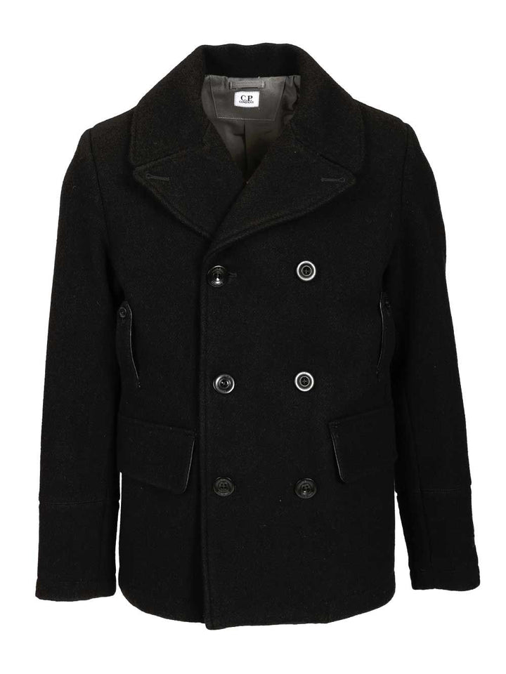 C.P. Company Pea Coats - Black | 2c51ec783a58b9bc7259b3e3878056e8636d4182