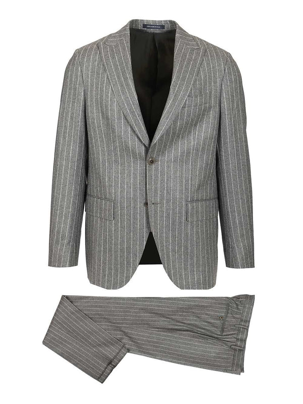 Pinstripe Suit Dresses Grey