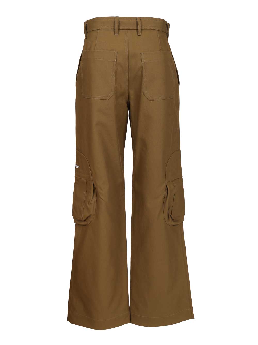 Off-White Bookish Cotton Cargo Pant Trousers - Brown | 97b8403d3301eec789d1b13c8bf5d969ca93e2b5