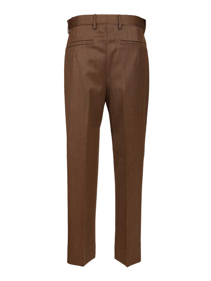 Ermenegildo Zegna Wool Trousers - Brown | 7e835c33f76f59edda76b2410a8908965f37cc2d