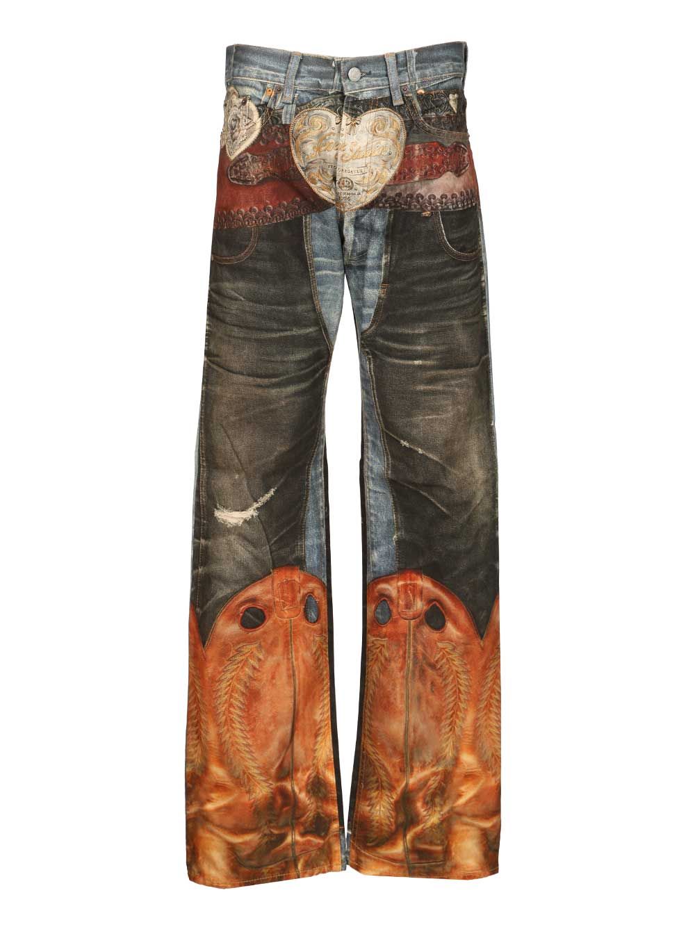 Acne Studios Trompe L'oeil Jean Trousers - Multicolor | 2edb5f10e615c29dd053340880666ee8c0278b76