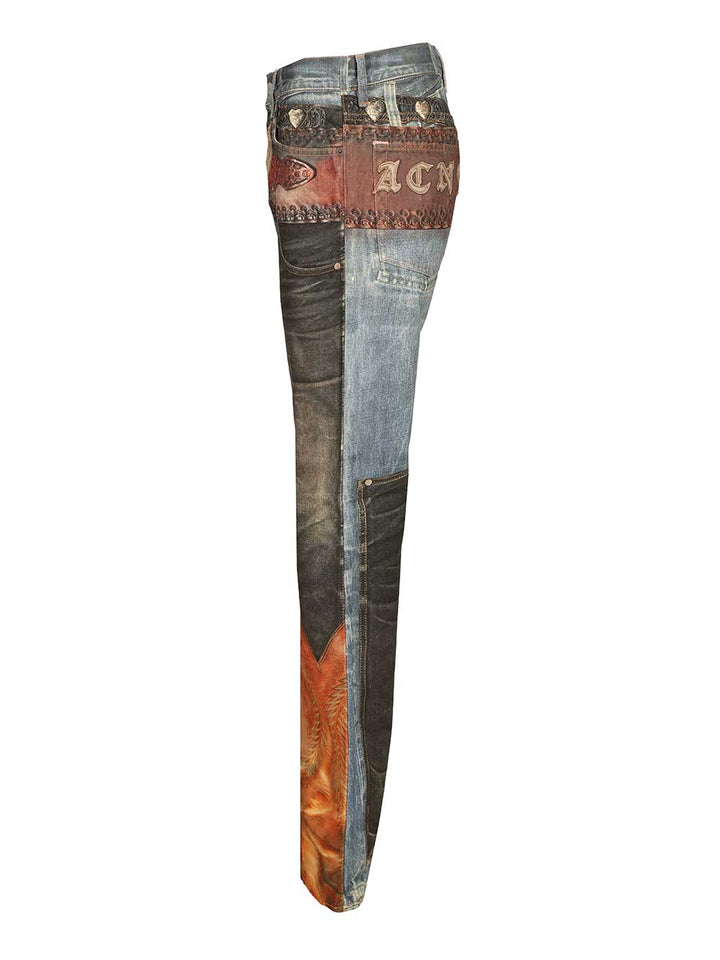 Acne Studios Trompe L'oeil Jean Trousers - Multicolor | 7aafd5f336b7cf71f1ac64a8ba6f87fa56cd0781