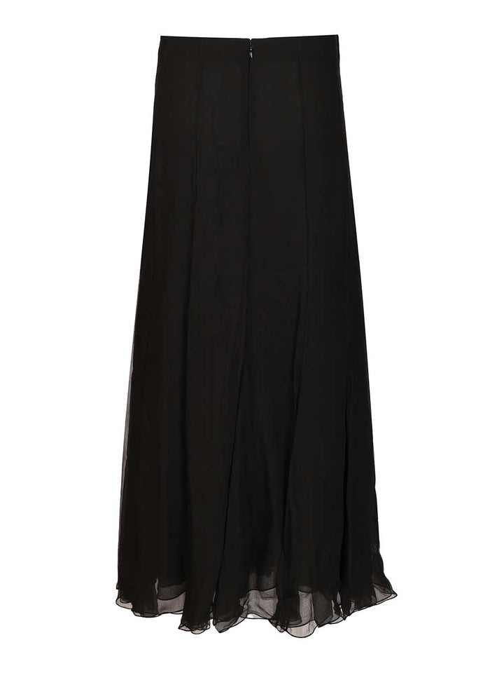 Chloe' Flowing Maxi Skirt Skirts - Black | 36b5729faffa63d6f969b9dceaa0a18d97d4c971