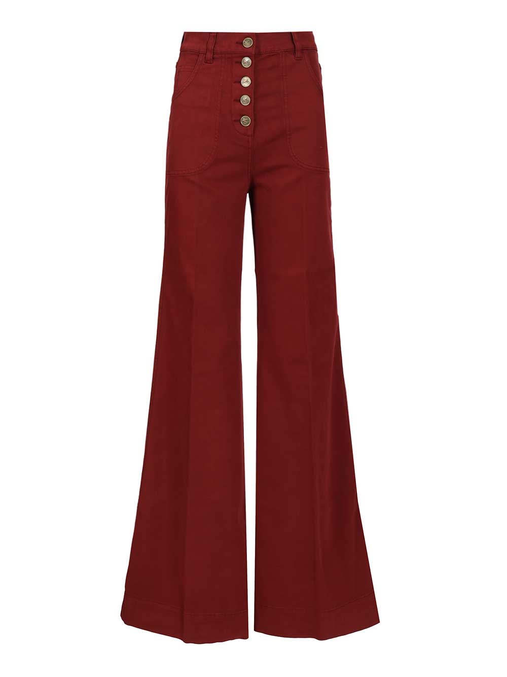 Etro Flare Jean Trousers - Bordeaux | 9aef9125396cc6ed8dd4c4c6b1e572114eb4cf97