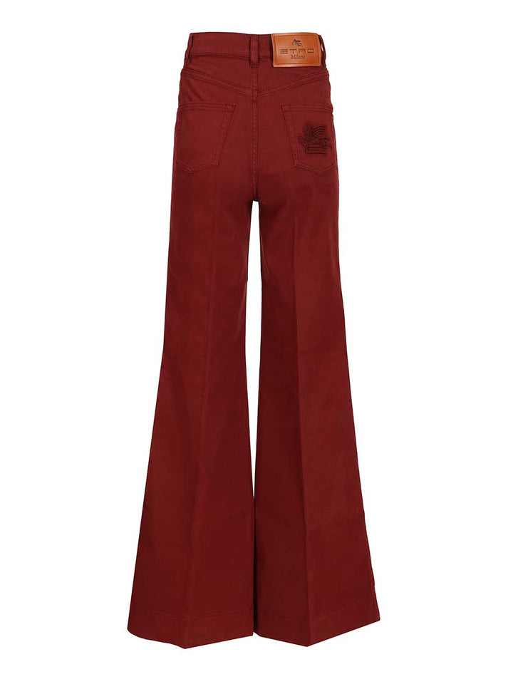 Etro Flare Jean Trousers - Bordeaux | 743e031017680590aced9ed5d53166144f10cd26