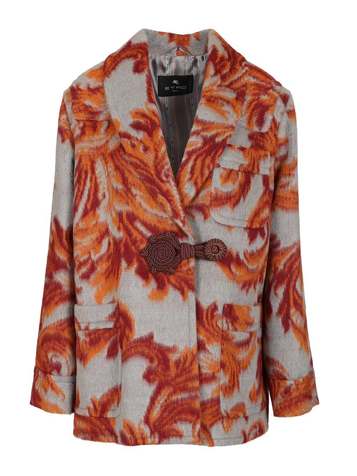 Etro Jacquard Wool Blend Coat Coats - Multicolor | 877d2b5f4c29d98ce6ba2c66953b783d3fc868e7