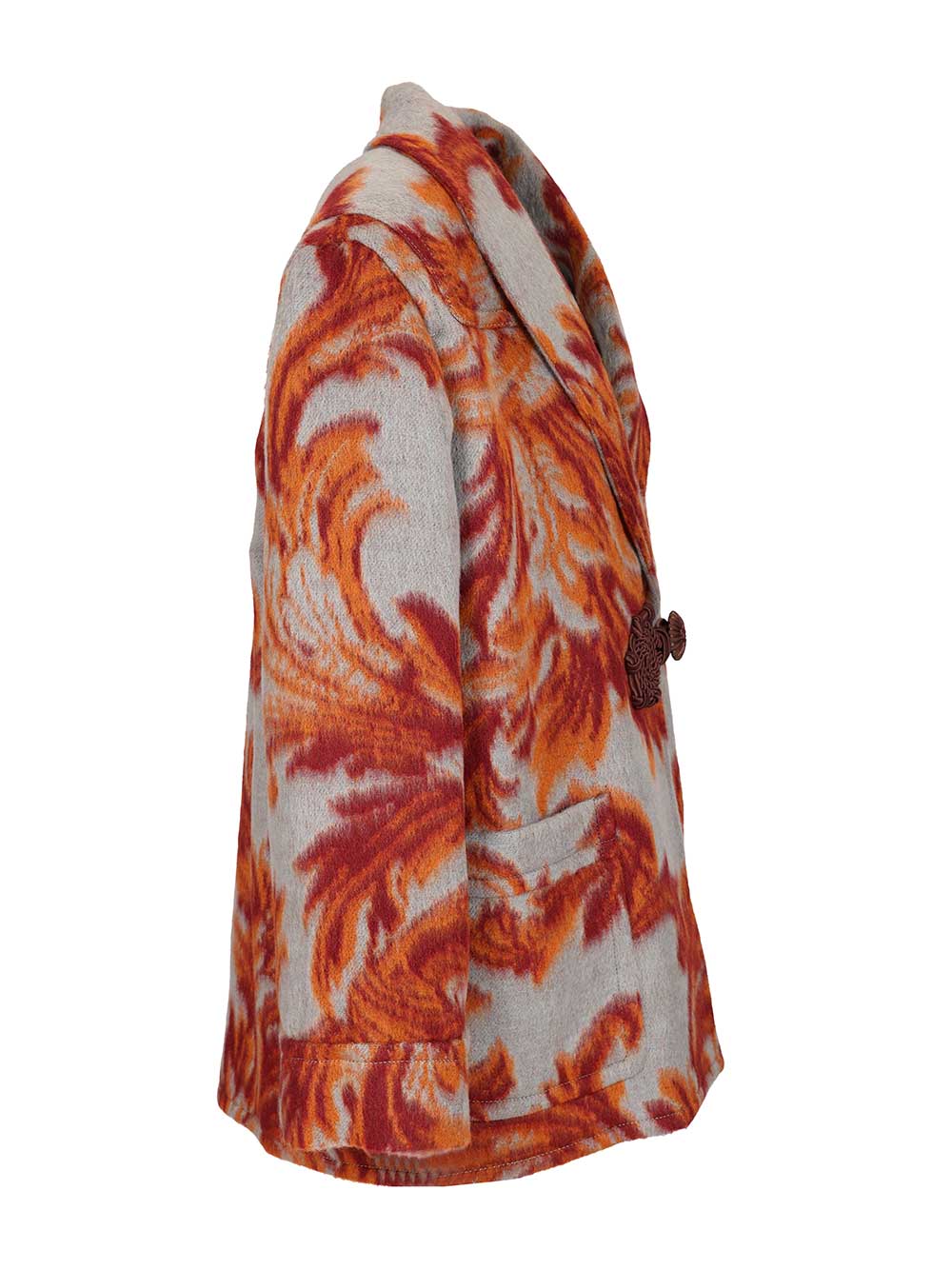 Etro Jacquard Wool Blend Coat Coats - Multicolor | 34341f01612b7343ef6491991b42ea82e313f93a