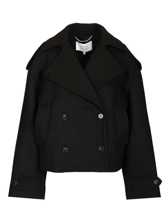 Short Coat Knitwear Black