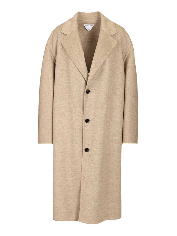 Wool And Cashmere Coat Beige