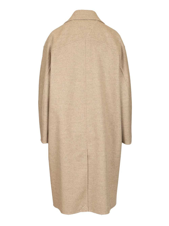 Bottega Veneta Wool And Cashmere Coat Coats - Beige | 5954611c3ba303340ef45af5db15322ad7d02235
