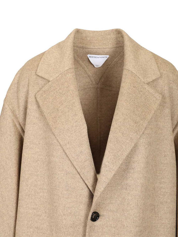 Bottega Veneta Wool And Cashmere Coat Coats - Beige | a988dd271e266bee0286e3c625e5aaaafa4b75f4