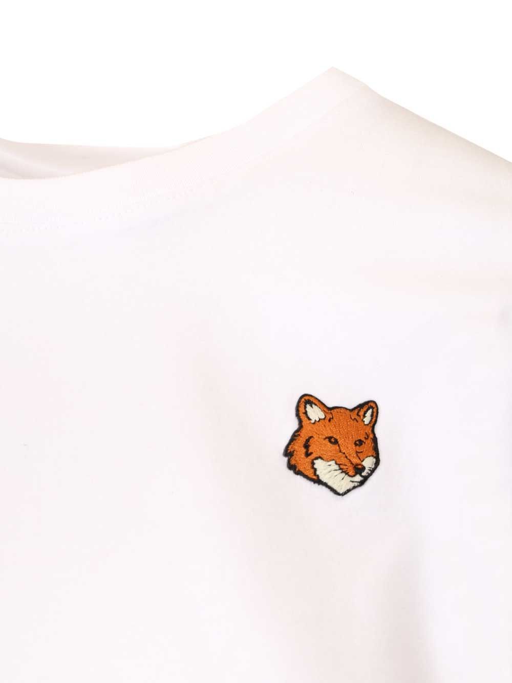 Maison KitsunÉ With Fox Head Embroidery T-Shirt - White | 5fe2ea3a0ea26734851dbc629131bf61bdee06b6