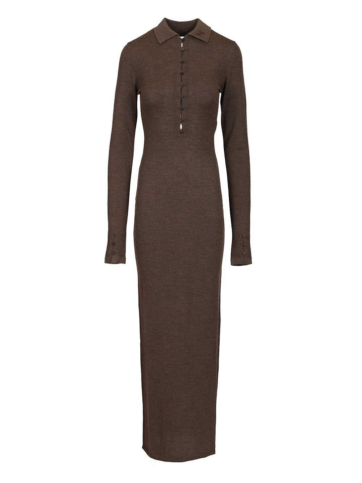 Jacquemus Merino Polo Dress Dresses - Brown | 38715b150c376568a72590b4081242ff761375b2
