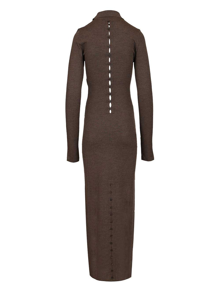 Jacquemus Merino Polo Dress Dresses - Brown | 4fa3fef7c8c5ec137ead22dfb1a19881d54c52a9