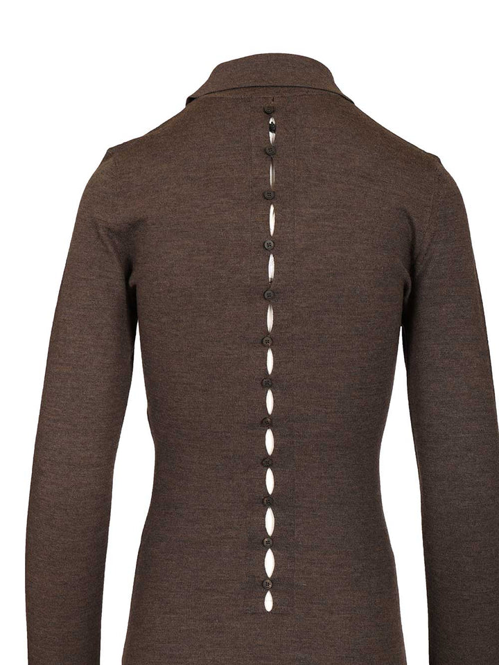 Jacquemus Merino Polo Dress Dresses - Brown | e2c650e286d0431b50eb6b46de050c4ebbdc0671
