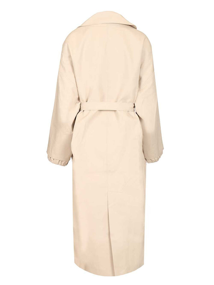 Jacquemus Trapezi Trench Coat Coats - White | dc017f8d9c2e45e47a54b531d7347aa557356aac