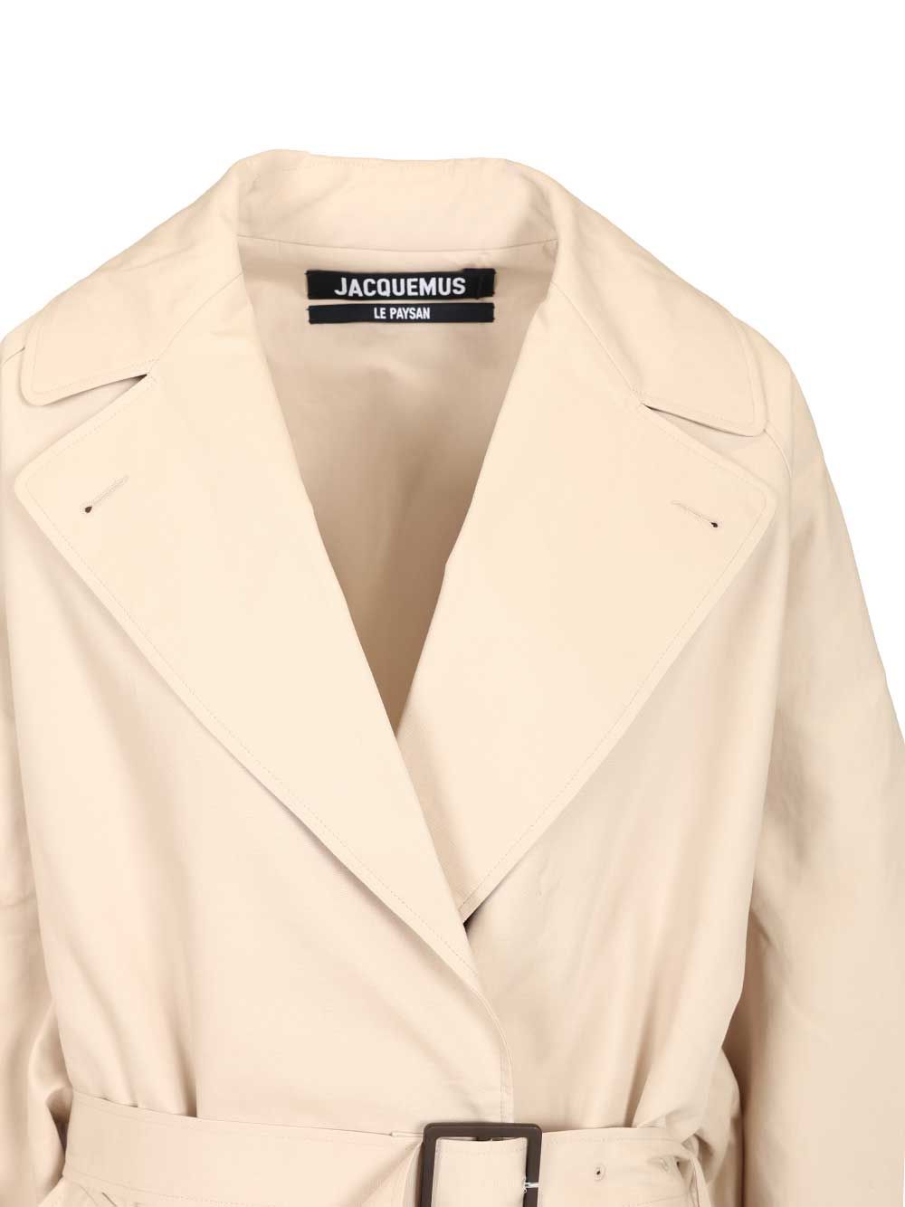Jacquemus Trapezi Trench Coat Coats - White | 599df2d2e649305347305e7350d694d0d8536cea