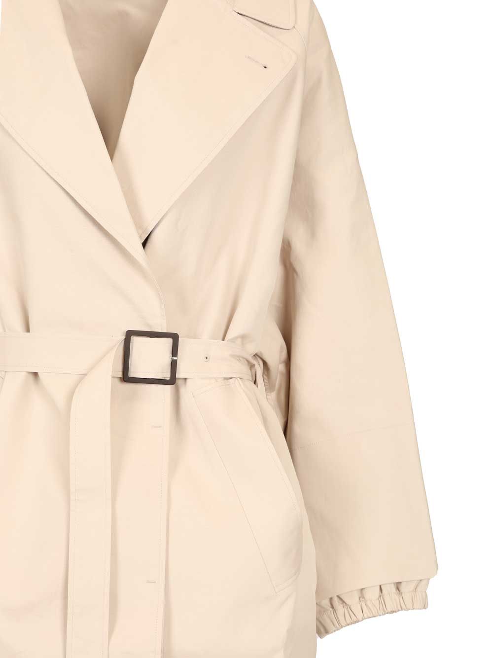 Jacquemus Trapezi Trench Coat Coats - White | b8c6ccb3a89c23bf241131545a01909bf6f6a569