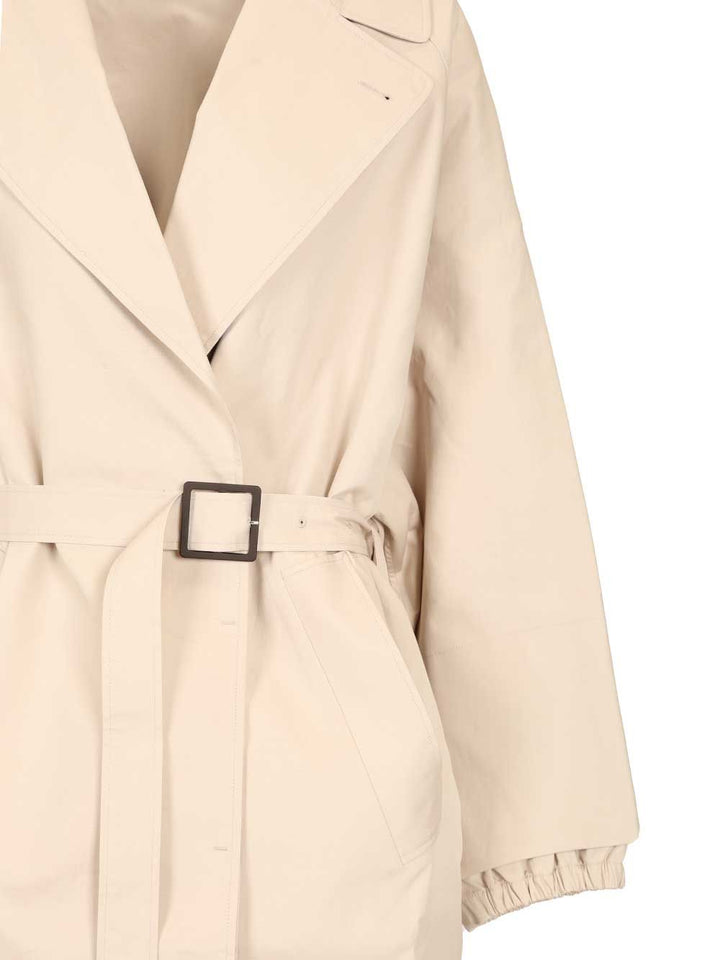Jacquemus Trapezi Trench Coat Coats - White | b8c6ccb3a89c23bf241131545a01909bf6f6a569